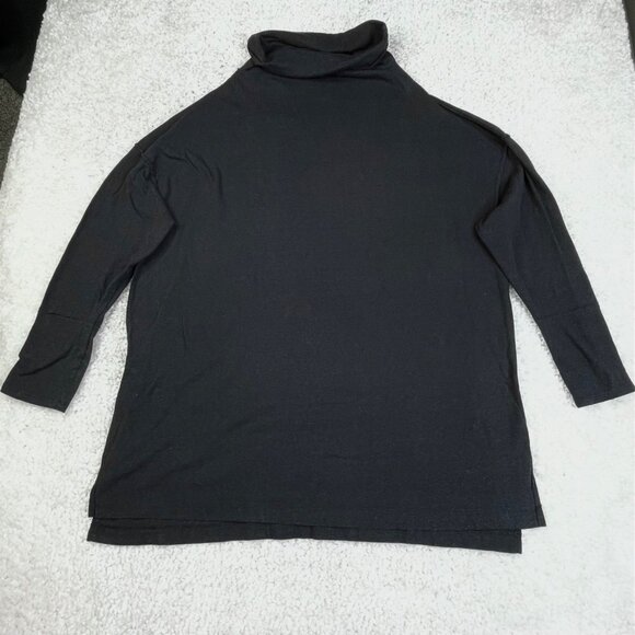 Free People We The Free Bella Vista Tunic Top Black Oversized - Picture 3 of 14